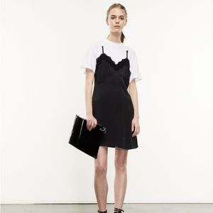 The Kooples Black And White 2-In-1 Babydoll Dress - size 2 brand new with tags